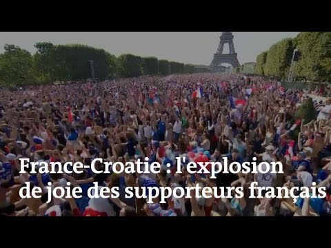 France-Croatie : à chaque but des Bleus, la joie grandissante des supporteurs français