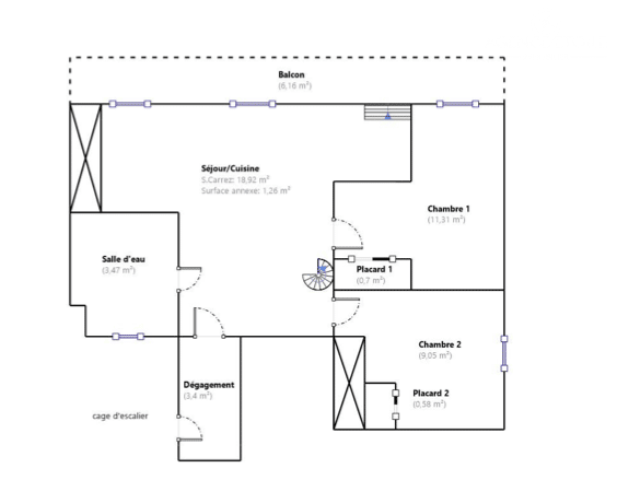 T3-4 with mezzanine clear view, quiet