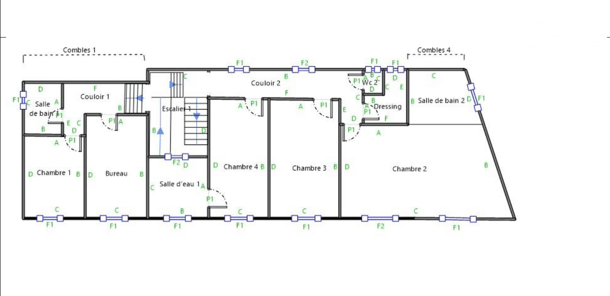 Cabins – Master house of 307 m2 on a plot of 871 m
