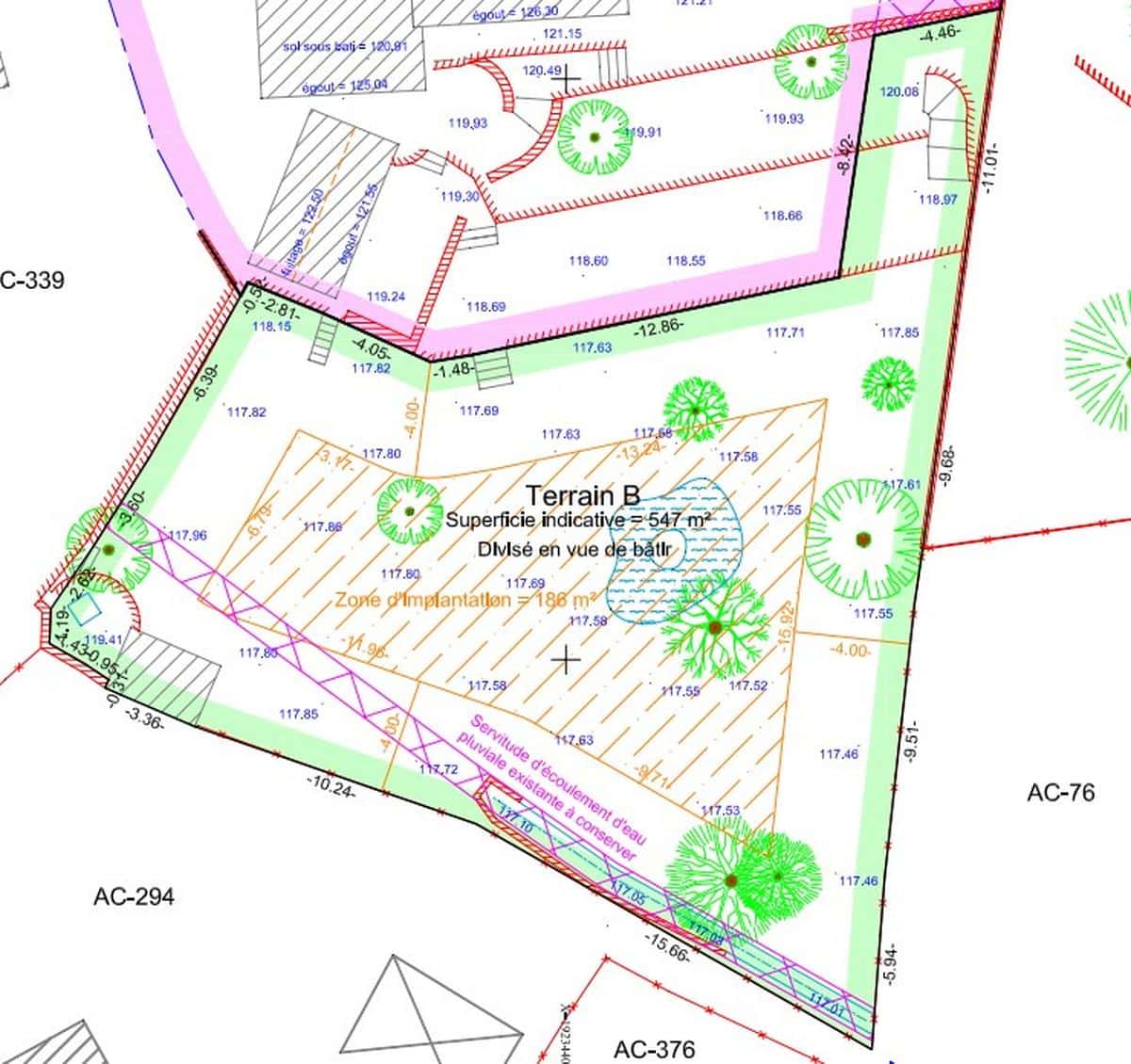 Terrain plat 547 m2 constructible La Cadière d’Azur