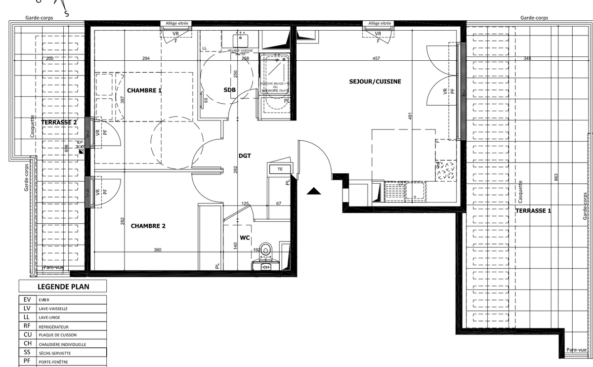 2 ROOMS 44.68 M2 MARSEILLE 9th APARTMENT 2 ROOMS 44.68