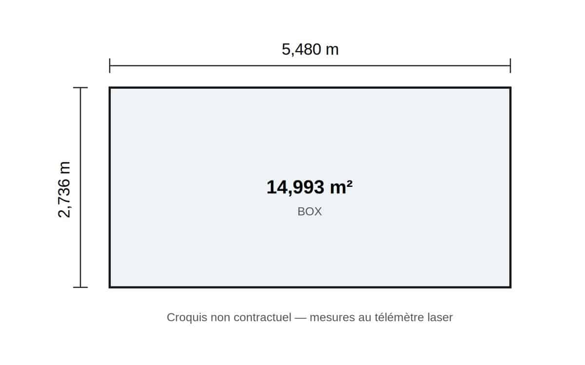 Box 15 m2 sécurisé, copropriété Le Clemenceau