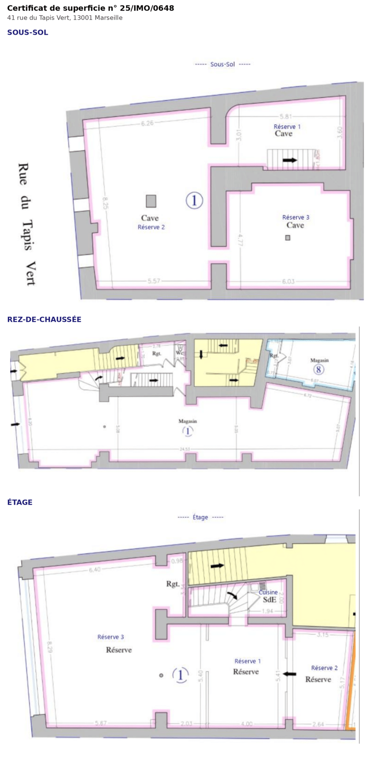 Rue du Tapis Vert — Local commercial 373,16 m2 avec réserves