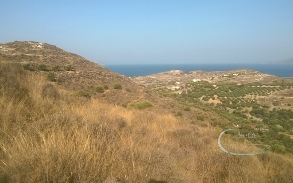 Terrain à bâtir de Kamilari au sud de la Crète avec vue panoramique à 360 degrés